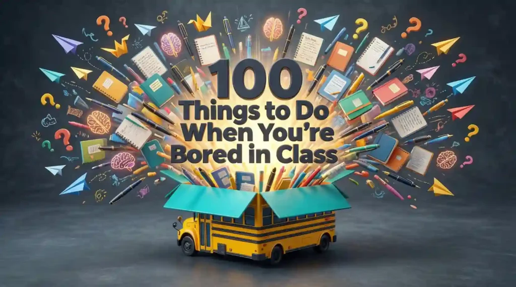 100 things things to do when your bored in class image