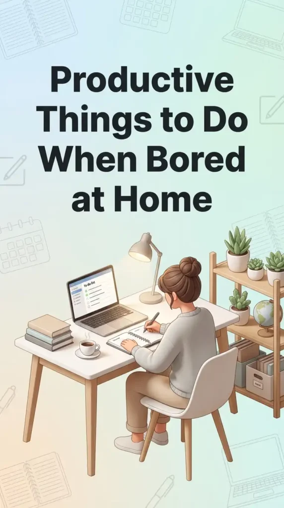 productive things to do when bored at home image