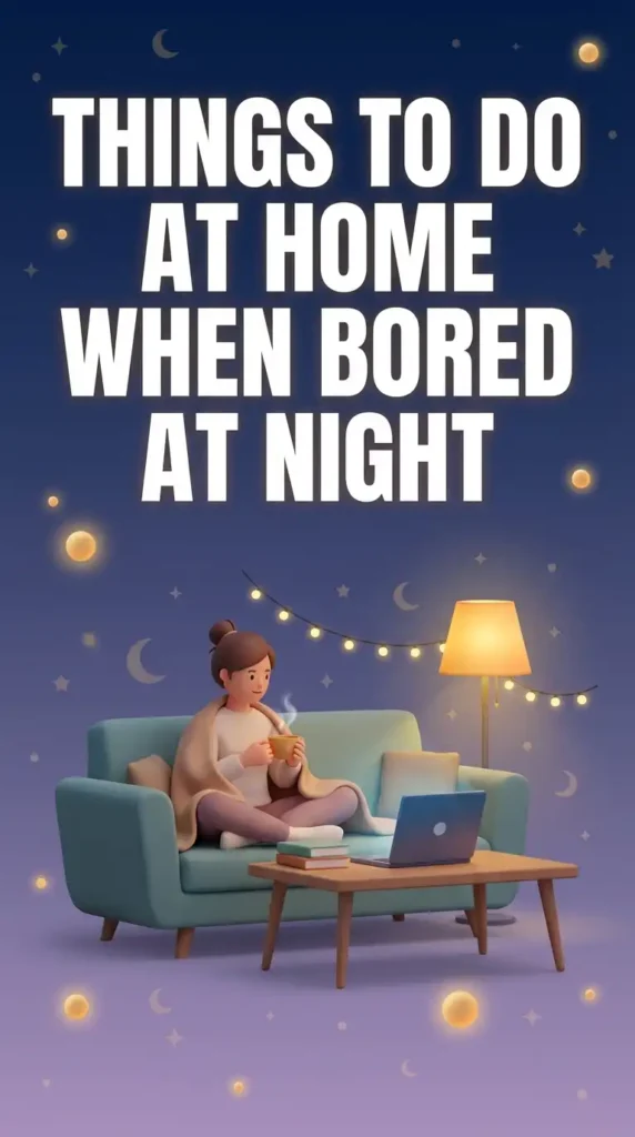 things to do at home when bored at night image