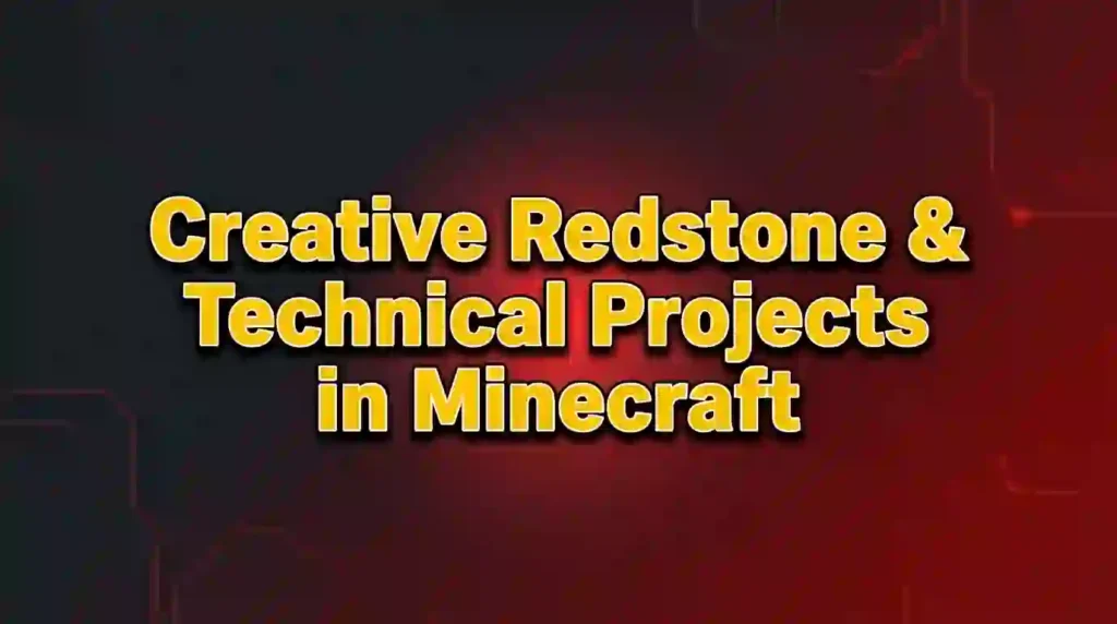 creative redstone & technical projects in minecraft image