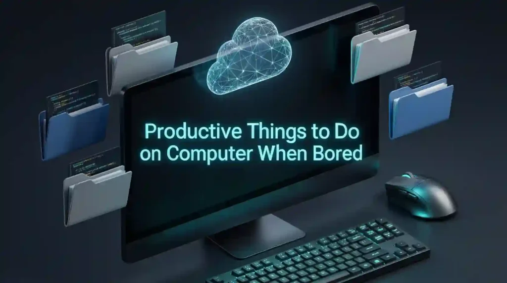 productive things to do on computer when bored image