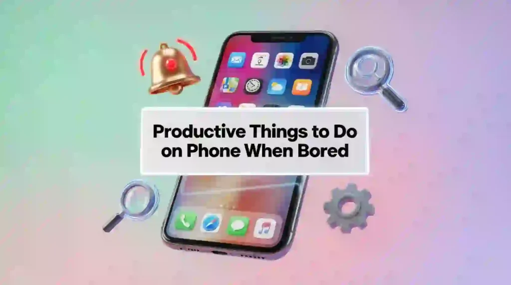 productive things to do on phone when bored image