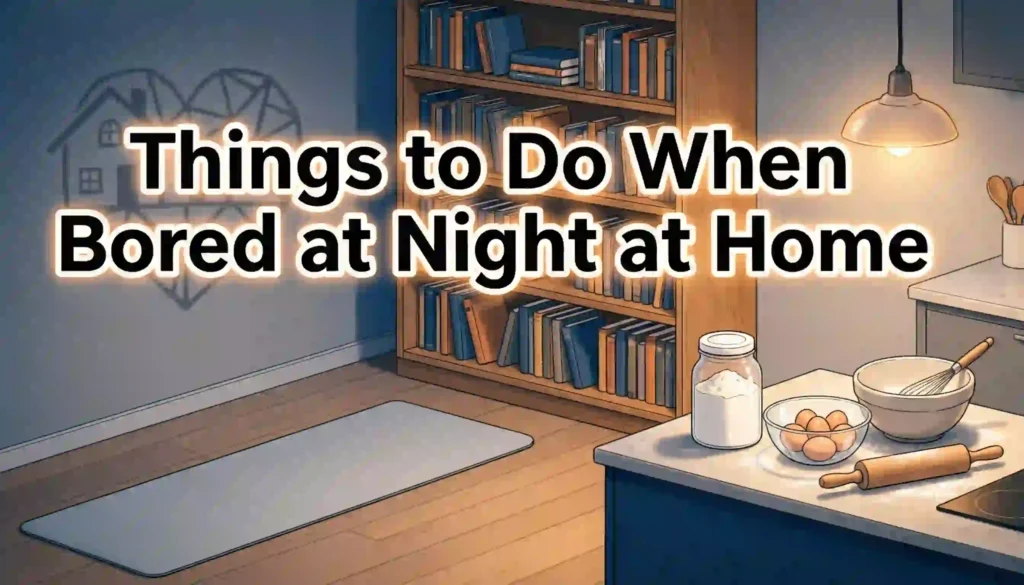 things to do when bored at night at home image