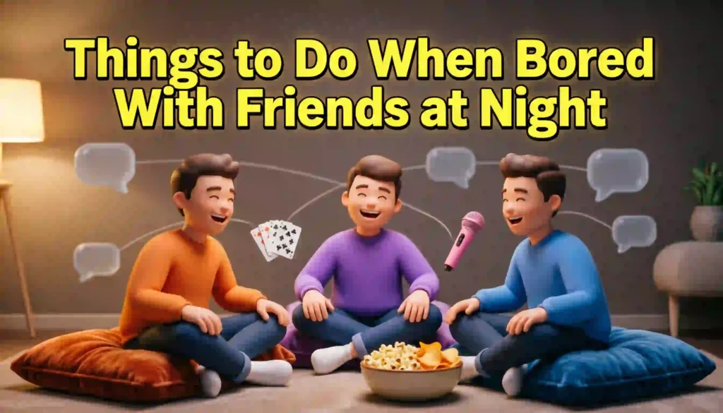 things to do when bored with friends at night image