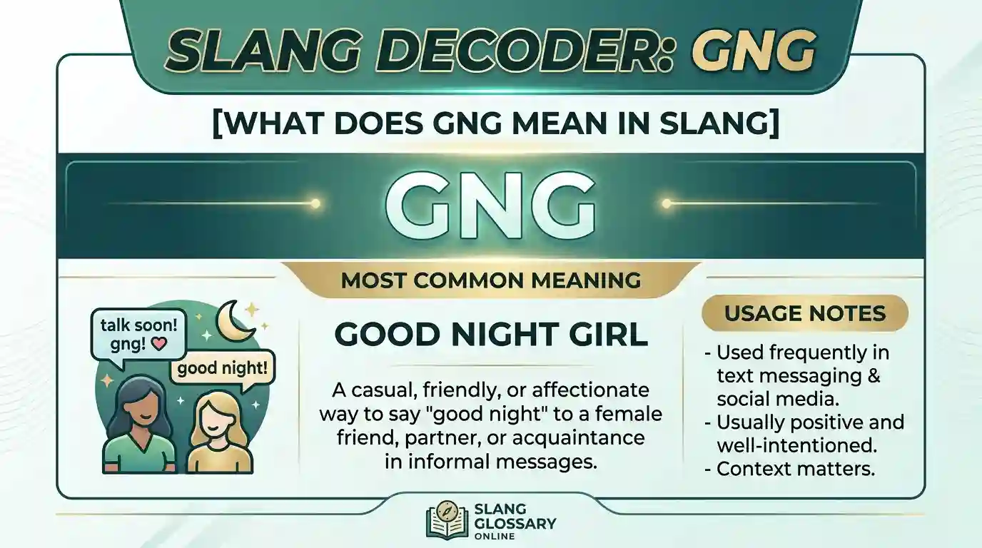 What Does GNG Mean in Slang and How Do People Use It?